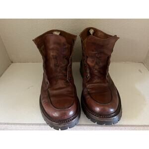 OFFICINE CREATIVE (Made in Italy) LEATHER + SHEARLING Mens Boots 41 US 8